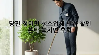 ✨당진 정미면 청소업체, 반값 할인 쏜다! 놓치면 후회💥