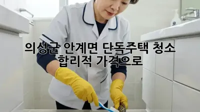 의성군 안계면 단독주택 청소🏡 합리적 가격으로✨