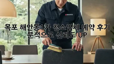 목포 해안동1가 청소업체 예약: 후기 분석으로 신뢰도 UP!